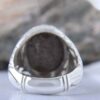 Persian Neyshabur Turquoise Silver Ring for Men Model Miladi