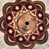 Persian Pateh Tablecloth in Kerman Embroidery Art Handcrafted Mandala