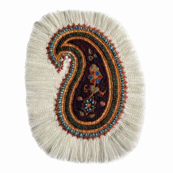 Persian Pateh Tablecloth in Kerman Embroidery Art Handcrafted Paisley