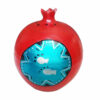 Persian Pottery Candlestick Handmade with Hand Painted Pomegranate Design