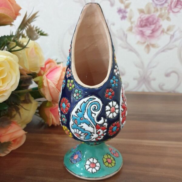 Persian Pottery Makeup Brush Holder Handmade in Persian Minakari