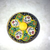 Handcrafted Persian Pottery Sugar Bowl with Lid - Minakari Enameled with Floral Design