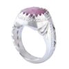 Persian Red Ruby Silver Ring Elegance for Men Handcrafted