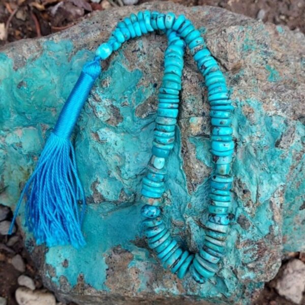 Persian Neyshabur Turquoise Rosary: 101 Prayer Beads Tasbih