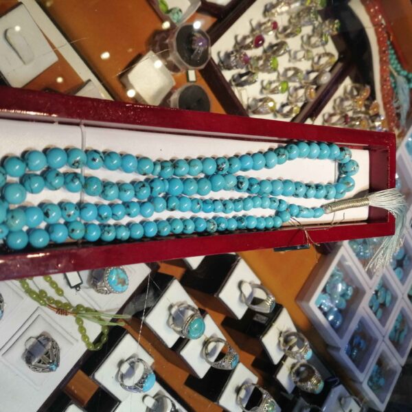 Persian Neyshabur Turquoise Rosary: 101 Beads Tasbih