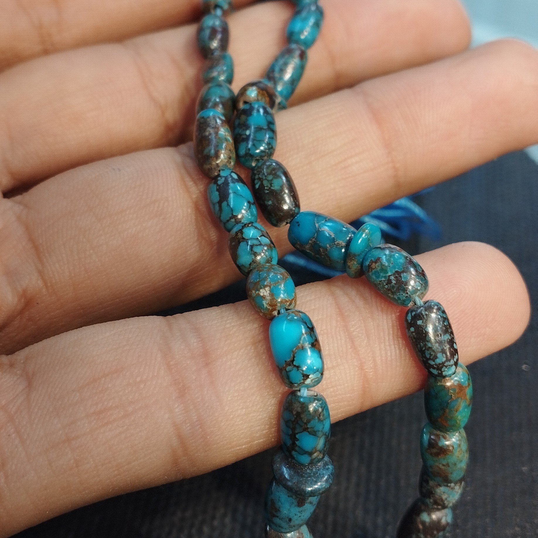 Persian Neyshabur Turquoise Rosary: 33 Prayer Beads Tasbih