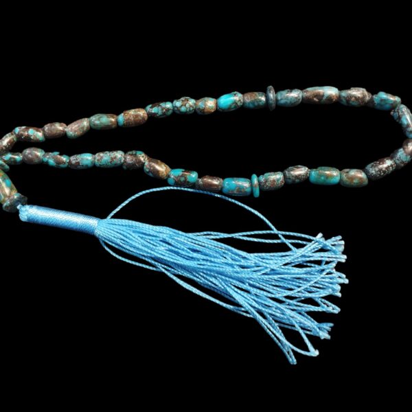 Persian Neyshabur Turquoise Rosary: 33 Prayer Beads Tasbih