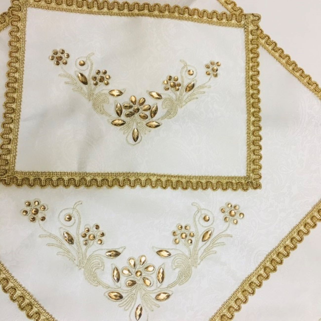 Persian Termeh Prayer Mat Luxury Thin Sajada White