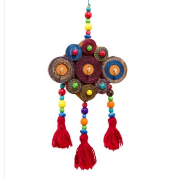 Handcrafted Persian Woolen Wall Key Holder with Traditional Style