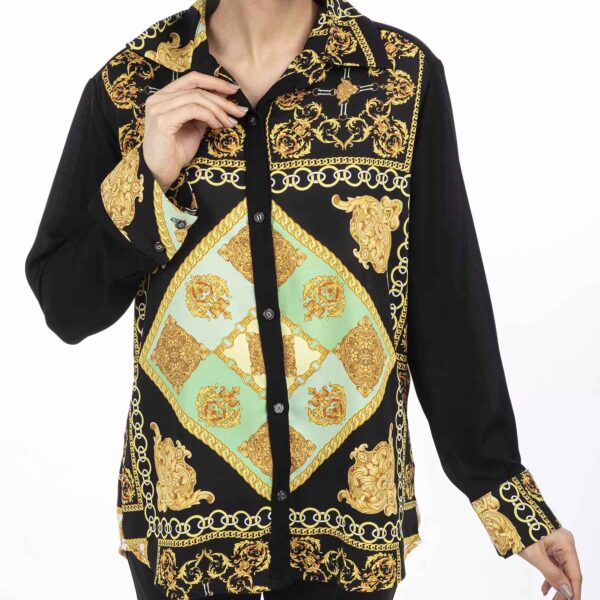 Persian Tunic Top with Geometric Design for Women