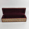 Persian Wooden Pencil Box Handcrafted Khatamkari in Chogan Design