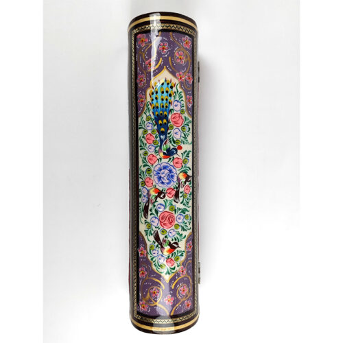 Persian Wooden Pencil Box Handcrafted Khatamkari in Birds & Flower Design