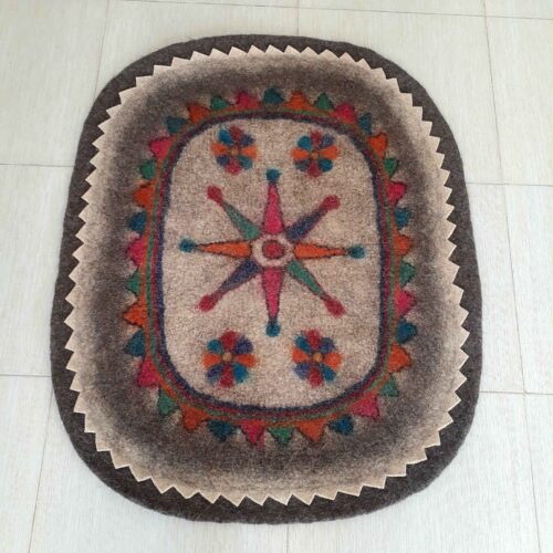 Persian Wool Felt Rug 100% Natural and Handmade Gobryas