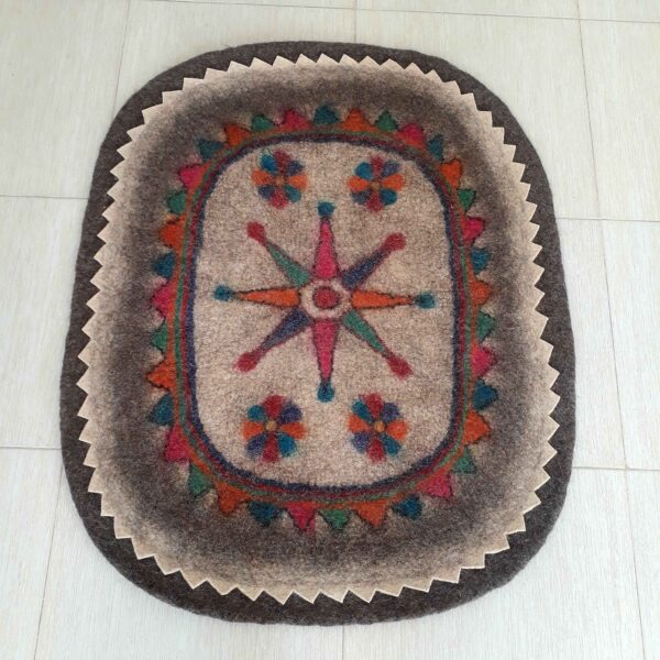 Persian Wool Felt Rug 100% Natural and Handmade Gobryas