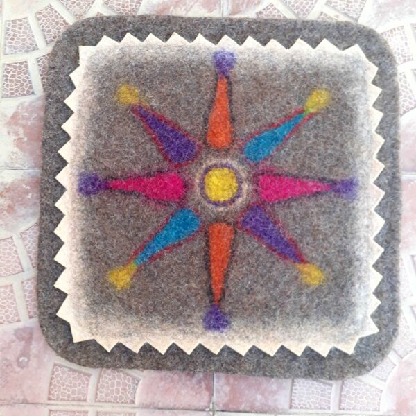 Persian Wool Felt Rug 100% Natural and Handmade Jahan