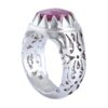 Red Ruby Silver Ring Elegance for Men Handcrafted