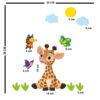 Removable Nursery Wooden Wall Stickers with Giraffe Design