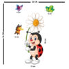Removable Nursery Wooden Wall Stickers with Ladybugs Design