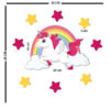 Removable Nursery Wooden Wall Stickers with Unicorn Design