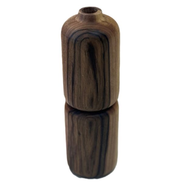 Rustic Decorative Bud Vase Made from Natural Solid Wood Handcrafted