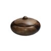 Handcrafted Wooden Sugar Bowl with Lid - Rustic Style