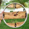 Rustic Wooden Wall Clock Handcrafted Model Cyrus
