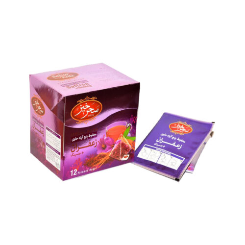 Saharkhiz Saffron & Ginseng Herbal Tea Blend – Pack of 12 (5 Packs)