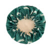 Silk Satin Bonnet Luxury Night Sleep Cap for Women in Feather Motifs Design