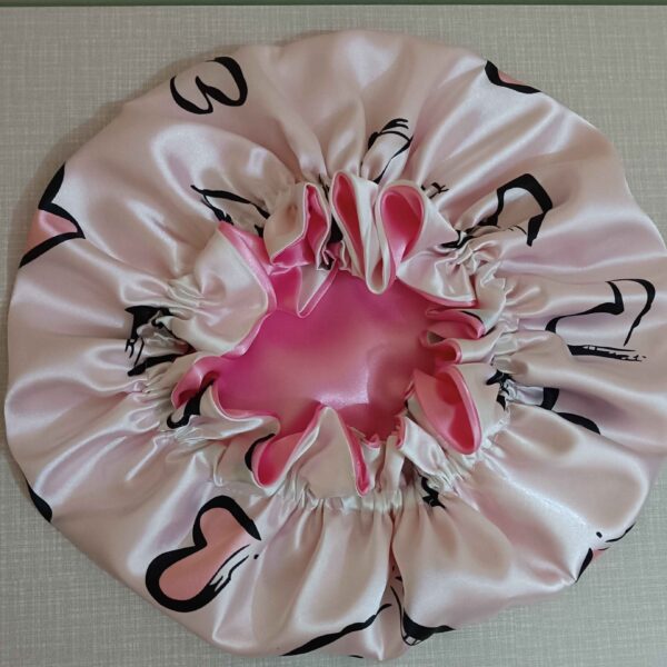 Silk Satin Bonnet Sleeping Hat Smooth for Hair Protection in Heart Design