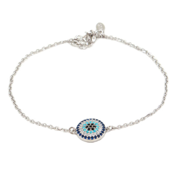 Silver Bracelet for Women with Evil Eye Design