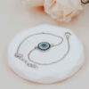 Silver Bracelet for Women with Evil Eye Design