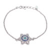 Silver Bracelet with Evil Eye Design for Women