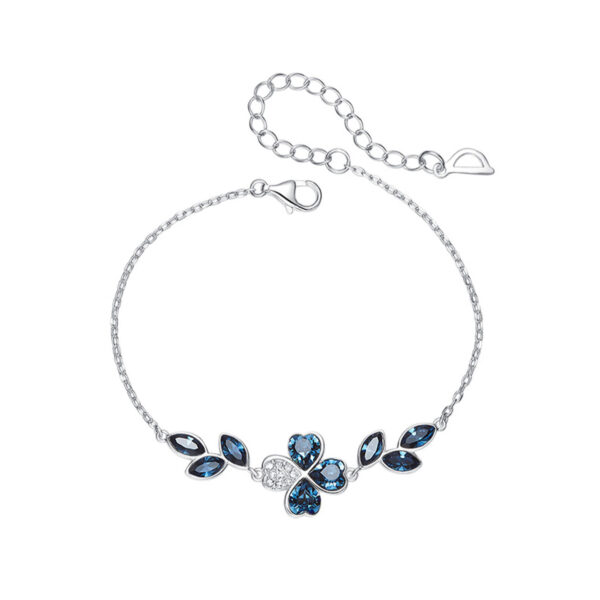 Silver Bracelet with Little Flower Design for Women