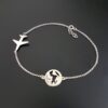 Steel Anklet for Women with Silver Airplane Design