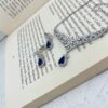 Steel Elegance Jewelry Set for Women with Floral Design