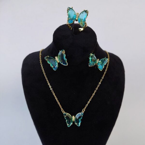 Steel Jewelry Set for Women with Butterfly Design