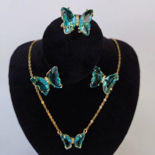 Steel Jewelry Set for Women with Butterfly Design