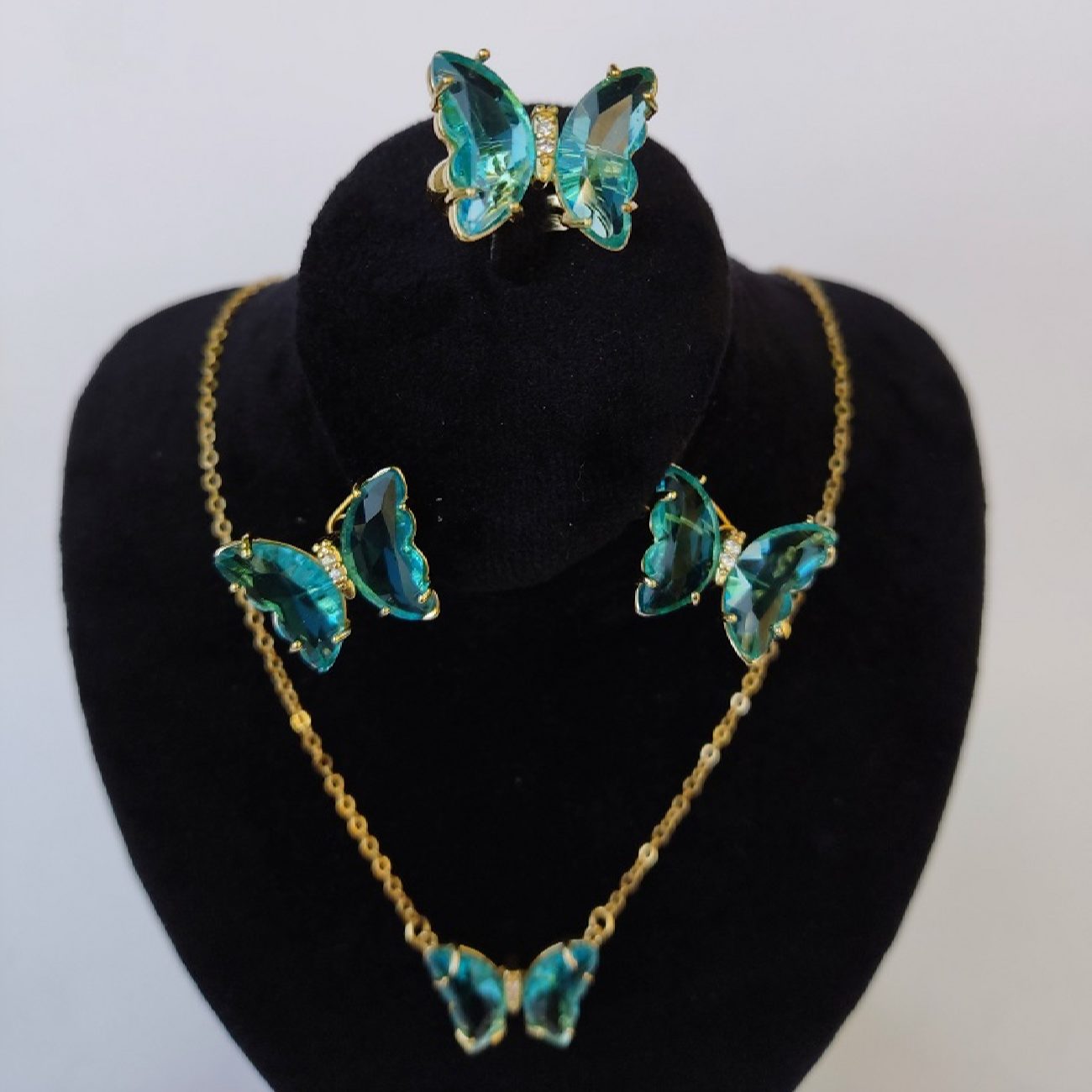 Steel Jewelry Set for Women with Butterfly Design