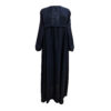 Stylish Loose Fit Abaya for Muslim Women in Black Crepe Fabric