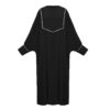 Stylish Loose Fit Abaya for Muslim Women with Black Crepe Fabric