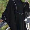 Stylish Loose Fit Abaya for Muslim Women with Black Crepe Fabric