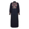 Stylish Loose Fit Abaya for Muslim Women with Floral Design