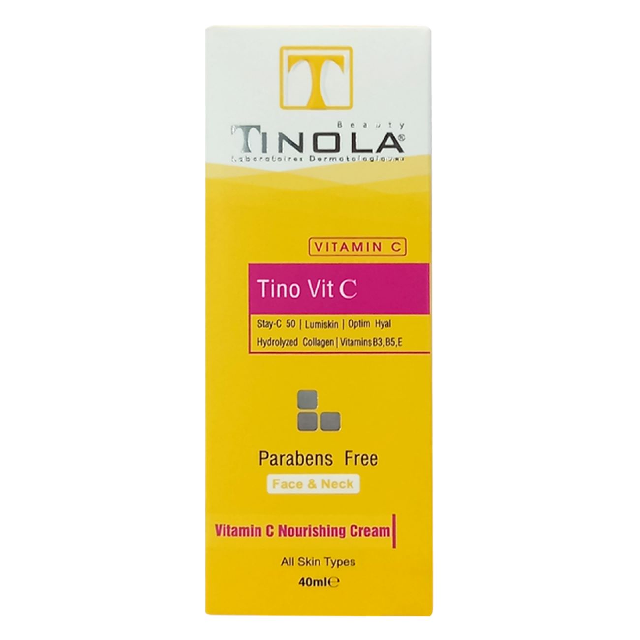 Tinola Vitamin C Nourishing Cream – 40 ml for Face & Neck Brightening and Firming