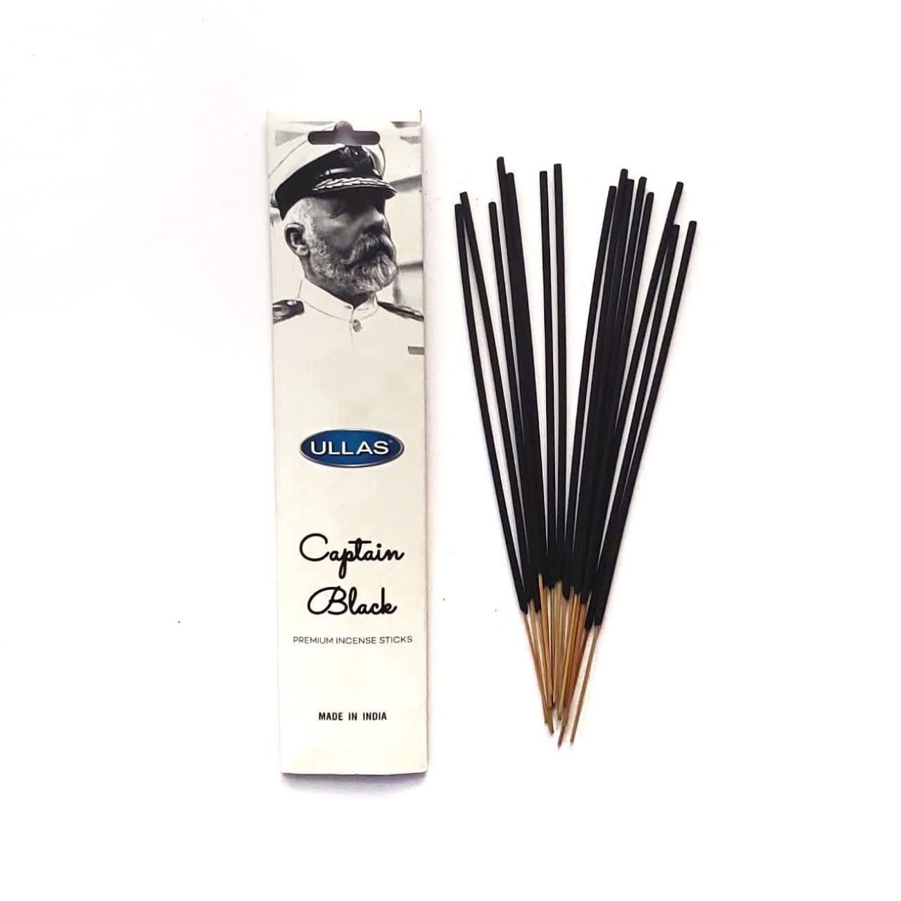 Ullas Captain Black Incense – 15 Sticks (Pack of 4)