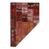 Vintage Persian Hand-Knotted Patchwork Carpet Geometric Traditional Red
