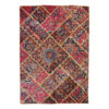 Vintage Persian Hand-Knotted Patchwork Carpet Magenta