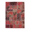 Vintage Persian Hand-Knotted Patchwork Carpet Magenta