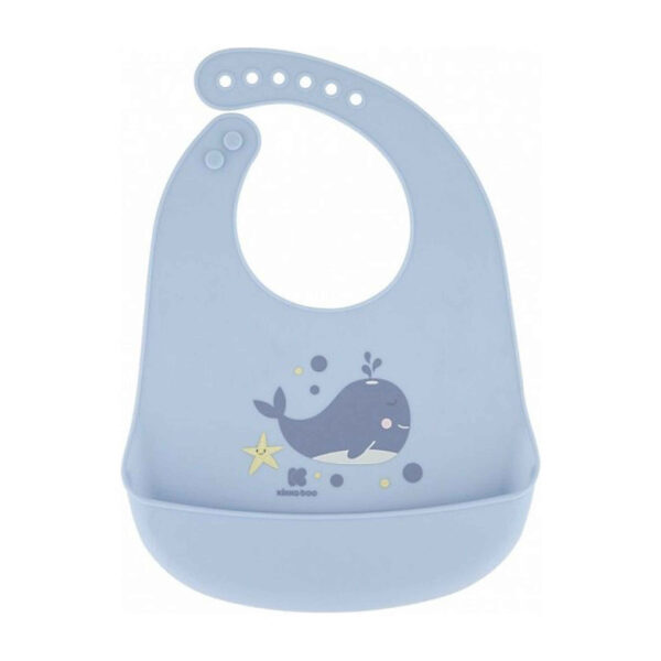 Waterproof Silicone Baby Bib for Eating with Whale Design