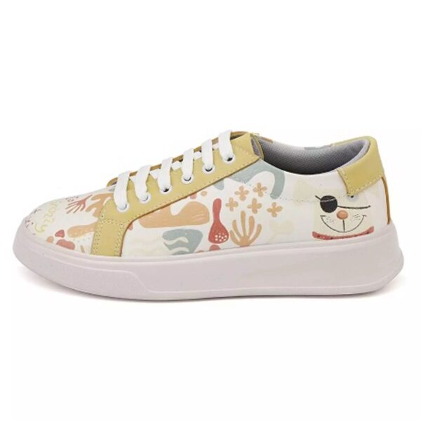 Graffiti Print Sneakers - Women's Chic Casual Shoes Model Dogi