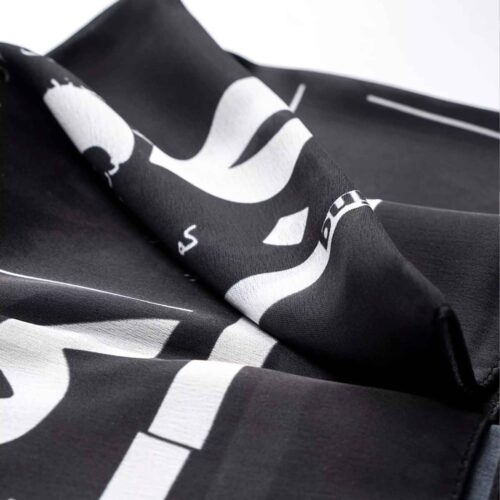 Mini Head Scarf for Women – Elegant Calligraphy Design